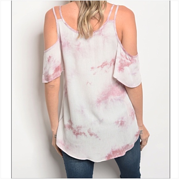 Blush Boho Cut Out Sleeve Tunic Blouse Top SML - Picture 8 of 8